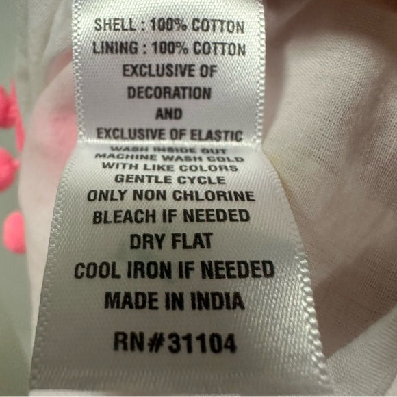 Crown & Ivy Cotton Swiss Dot Embroidered Pom Pom Spaghetti Strap Tank Top Small - Picture 9 of 10